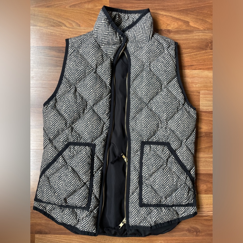 J. Crew Black & White Vest